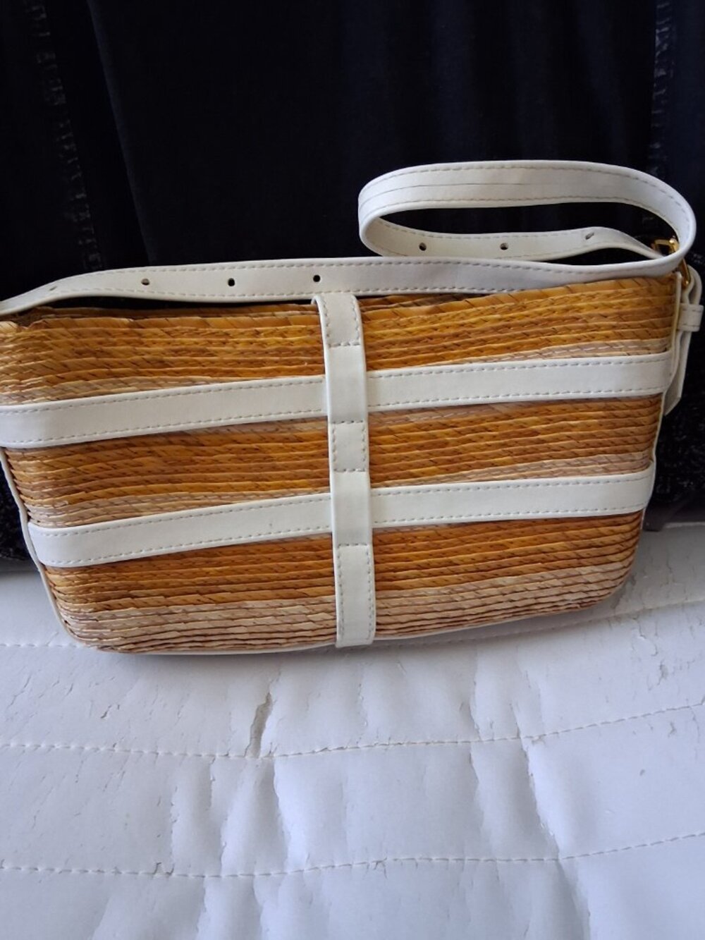 Altuzarra Watermill Baguette Bag with White Leather Trim - Picture 5 of 13